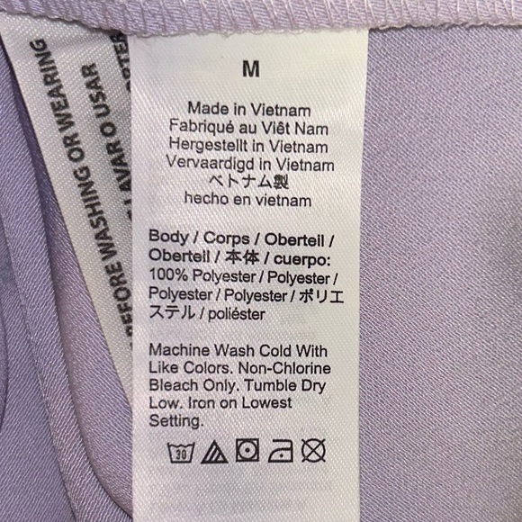 Jcrew purple lilac Ruffleneck top in 365 crepe blouse size Medium M style AW095 - Picture 5 of 8